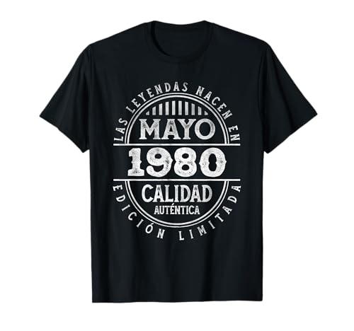Consigue ahora Las Leyendas nacen en Mayo 1980 - 44 Años Cumpleaños Camiseta Navidad Top Precio 2024 | regaloscumple.com