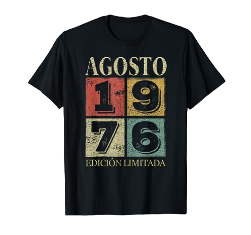 Comprar 47 Años Cumpleaños 1976 Hombre 47 Agosto Edición Limitada Camiseta Navidad Rebajas 2025 | regaloscumple.com