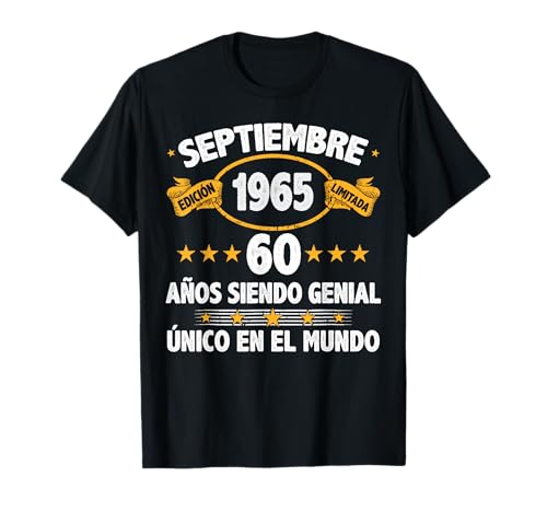 Consigue ahora Septiembre 1965 60 Años Regalos Hombre Cumpleaños Septiembre 1965 Camiseta Top Precio 2025 | regaloscumple.com