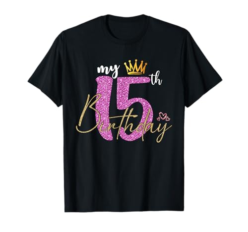 Consigue ahora 15 cumpleaños niña regalos 15 años princesa corona Cumpleaños niños Camiseta Rebajas 2025 | regaloscumple.com