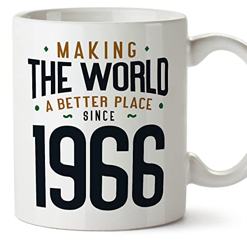 Comprar MUGFFINS Tazas 1966 Cumpleaños - En Inglés - Making the World Catálogo a Better Place - 11 oz / 330 ml - Regalo original y divertido Rebajas 2024 | regaloscumple.com