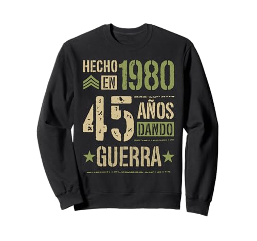 Comprar Hecho en 1980 Dando Guerra BlackFriday 45 Años 45 Cumpleaños Regalo Sudadera Top Precio 2024 | regaloscumple.com