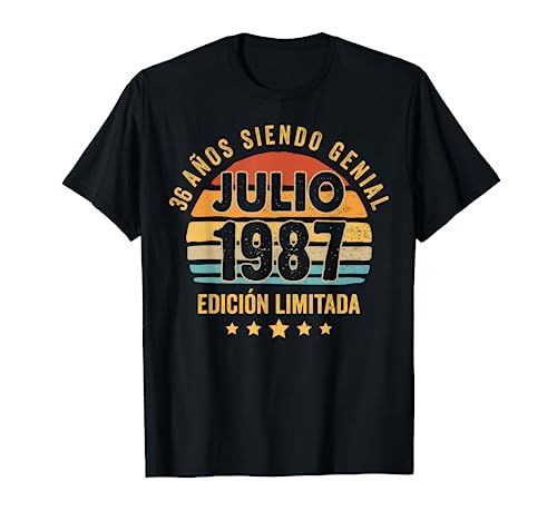 Comprar Hombre 36 Años Cumpleaños Regalo Hombre Julio 1987 Julio 36 Ideas para regalar Años Camiseta Ofertas 2024 | regaloscumple.com