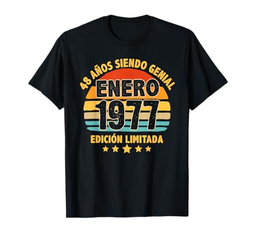 Consigue ahora Enero 1977 48 Años Hombre Cumpleaños Regalo Enero 1977 Camiseta BlackFriday Ofertas 2025 | regaloscumple.com