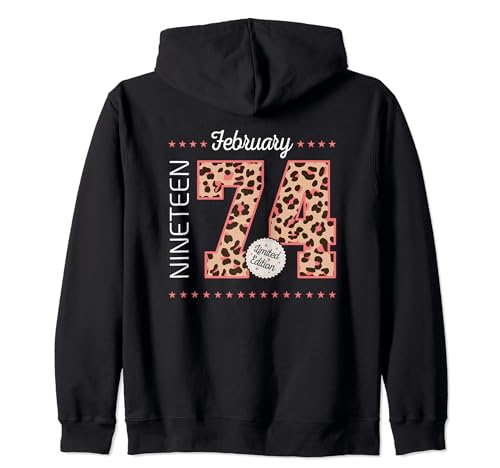 Comprar 1974 Febrero Mes Año BlackFriday nacimiento Edición limitada Sudadera con Capucha Rebajas 2024 | regaloscumple.com
