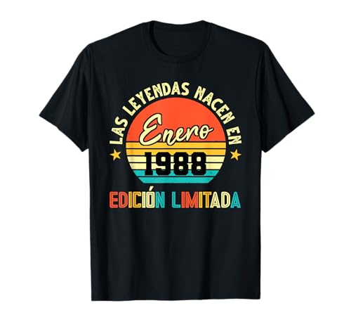 Consigue ahora Las Leyendas nacen en Enero 1988 BlackFriday 36 Cumpleaños Camiseta Rebajas 2024 | regaloscumple.com