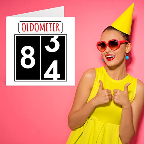 Oferta Flash Divertidas tarjetas   cumpleaños 84 para hombres y mujeres  olómetro  tarjeta   feliz cumpleaños para papá  mamá  bisabuelo  tarjetas   felicitación   145 mmx145 mm  tarjeta   cumpleaños 84