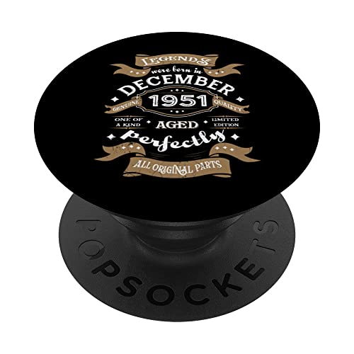 Consigue ahora Leyendas Cumpleaños nacieron en diciembre 1951 regalo cumpleaños PopSockets PopGrip Intercambiable Top Precio 2024 | regaloscumple.com
