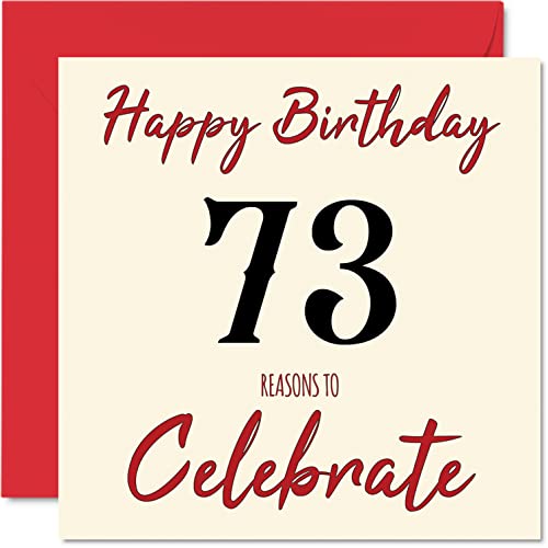 Comprar Divertidas tarjetas cumpleaños 73 para hombres y mujeres Reasons To - Tarjeta feliz cumpleaños para papá mamá bisabuelo abuelo abuela tía tía 145 mm x 145 mm tarjeta Promoción felicitación Top Precio 2024 | regaloscumple.com