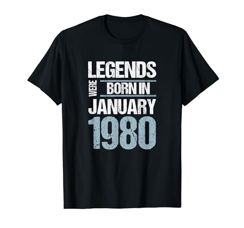 Comprar Las leyendas nacieron en enero 1980 Cumpleaños Camiseta Navidad Top Precio 2024 | regaloscumple.com