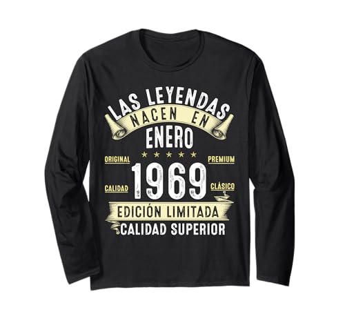 Comprar 55 Años Cumpleaños BlackFriday Las Leyendas Nacen en Enero De 1969 Manga Larga Top Precio 2024 | regaloscumple.com