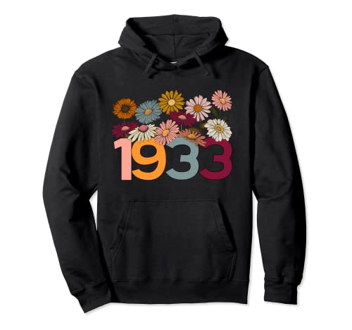Consigue ahora 1933 año nacimiento vintage flores silvestres margaritas Ideas para regalar 90 cumpleaños 1933 Sudadera con Capucha Top Precio 2024 | regaloscumple.com