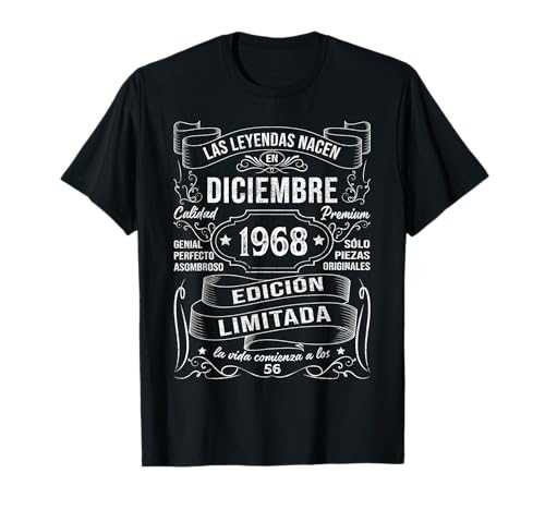 Comprar Las Leyendas Nacen Diciembre 1968 Regalo 56 Años Cumpleaños Camiseta Cumpleaños Rebajas 2024 | regaloscumple.com