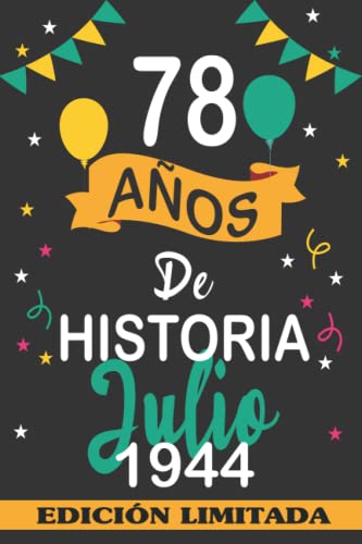 Comprar 78 Años De Historia Julio 1944: 78 años. Libro visitas cuaderno 110 páginas felicitaciones idea regalo regalo Para la esposa novia mujer La madre Catálogo Rebajas 2024 | regaloscumple.com