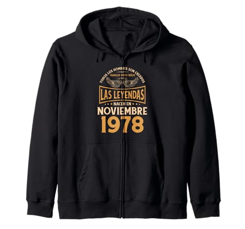 Consigue ahora Cumpleaños Hombre Regalos Las Leyendas BlackFriday Noviembre 1978 Sudadera con Capucha Ofertas 2024 | regaloscumple.com