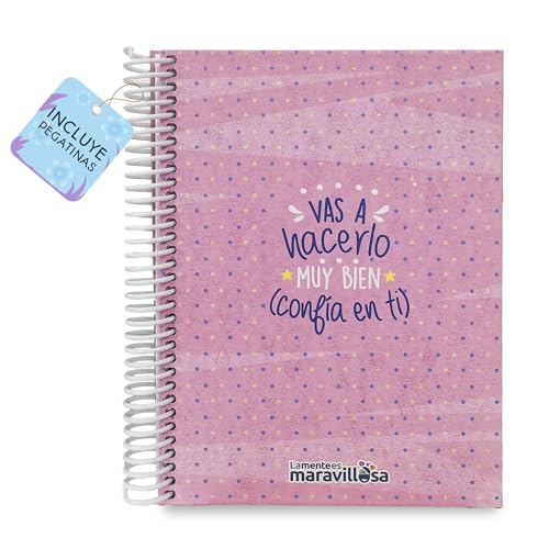 Comprar LA MENTE ES MARAVILLOSA - Cuaderno A4/A5 con Espiral Tapa Dura y Frase Motivacional Libreta con Hojas 90 g Ideas para regalar y Pegatinas | Notebook con Diseño para Todas las Edades Rebajas 2024 | regaloscumple.com