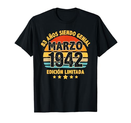 Consigue ahora Marzo 1942 83 Años Ideas para regalar Hombre Cumpleaños Regalo Marzo 1942 Camiseta Rebajas 2024 | regaloscumple.com