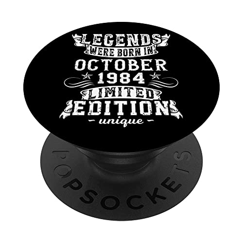 Comprar Cumpleaños Octubre 1984 Edición Limitada Regalos Regalo Used Vintage PopSockets PopGrip Intercambiable Rebajas 2025 | regaloscumple.com