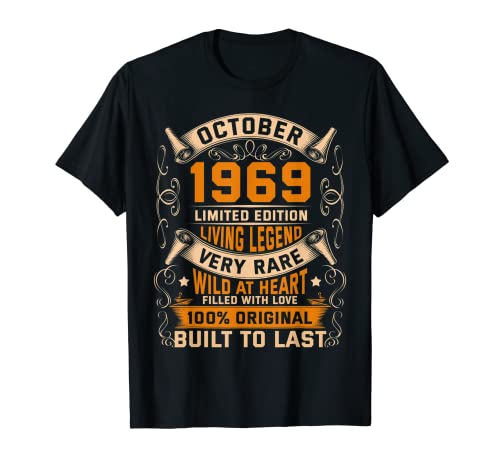 Consigue ahora Cumpleaños original Ideas para regalar octubre 1969 Camiseta Rebajas 2025 | regaloscumple.com