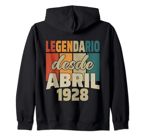 Comprar Legendario Desde Abril 1928 - Cumpleaños 96 Años Navidad Sudadera con Capucha Ofertas 2024 | regaloscumple.com