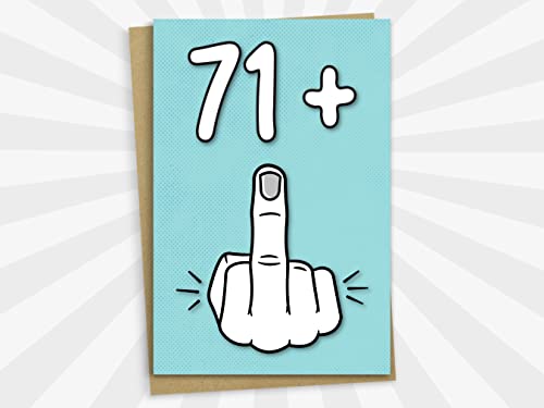 Comprar ahora + 1, divertida tarjeta cumpleaños mujeres u hombres 72 años