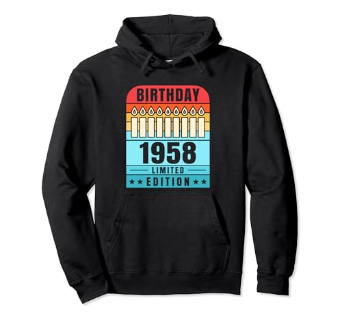 Oferta Camiseta 1958 edición cumpleaños Sudadera Capucha