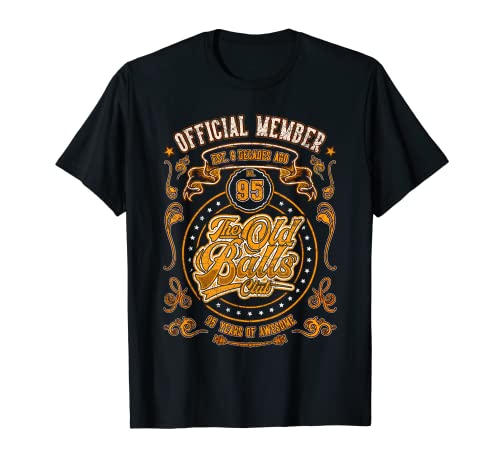 Consigue ahora 95 Ideas para regalar años The Old Balls Club 95 cumpleaños Camiseta Ofertas 2025 | regaloscumple.com