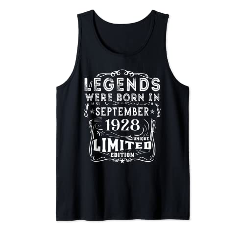 Consigue ahora Cumpleaños Septiembre 1928 Edición Limitada Regalo Vintage Camiseta Ideas para regalar sin Mangas Rebajas 2025 | regaloscumple.com