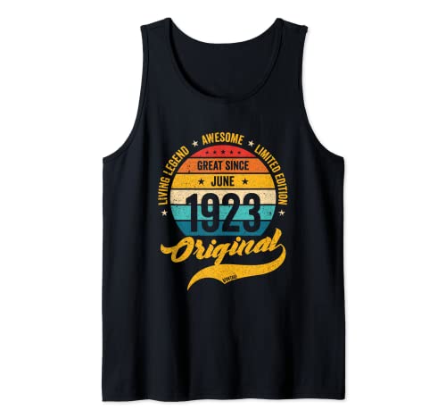 Comprar BlackFriday Retro 100 Años Junio 1923 Cumpleaños Vintage Bday Classic Camiseta sin Mangas Top Precio 2024 | regaloscumple.com