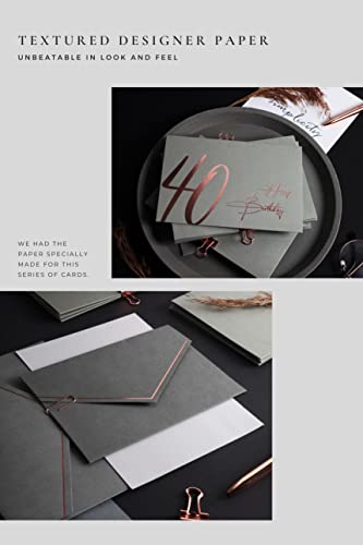 Ofertas en regaloscumple.com JoliCoon Tarjeta 40 cumpleaños - Happy Birthday felicitacion con sobre y un sello de cera