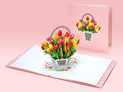 Mejores precios Tulipán 3D Cumpleaños, Dia Madre, Originales Mujer, Para (Tulip US8-FL113ES.