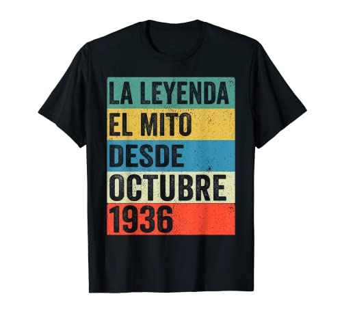 Consigue ahora 86 Años Cumpleaños Octubre Promoción 1936 Hombre Mujer Octubre Camiseta Ofertas 2024 | regaloscumple.com