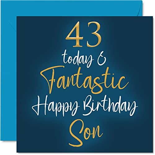 Comprar Fantásticas tarjetas cumpleaños 43 para Ideas para regalar hijo – 43 Today & Fantastic – Tarjeta feliz cumpleaños para hijo mamá o papá regalos cumpleaños hijo tarjetas felicitación cumpleaños Rebajas 2024 | regaloscumple.com