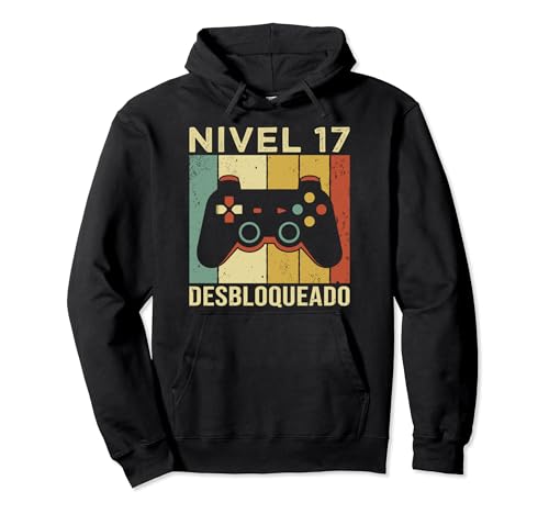 Consigue ahora Gaming Videojugador Mando Cumpleaño 17 Aniversario Gaming Sudadera Promoción con Capucha Rebajas 2025 | regaloscumple.com