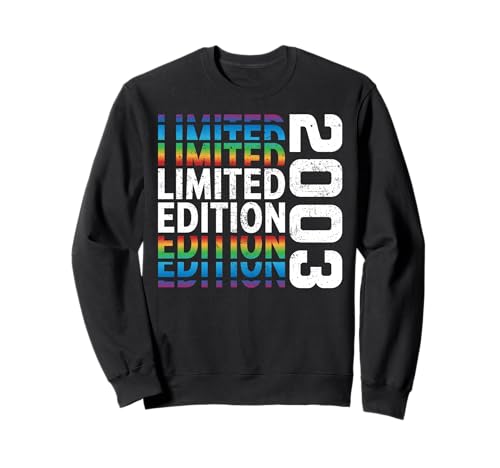 Consigue ahora Ideas para regalar 2003 Edición Limitada Colorido Vintage 2003 Cumpleaños Sudadera Ofertas 2024 | regaloscumple.com