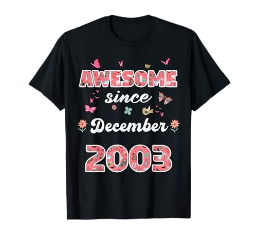 Consigue ahora Impresionante BlackFriday desde Diciembre 2003 flores 2003 Diciembre Cumpleaños Camiseta Rebajas 2024 | regaloscumple.com