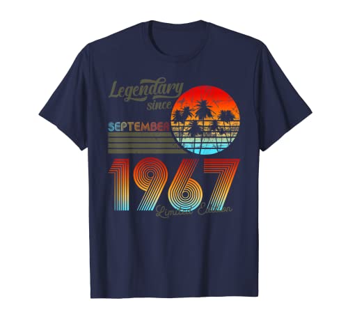 Comprar Legendario Catálogo cumpleaños desde septiembre 1967 Camiseta Rebajas 2025 | regaloscumple.com