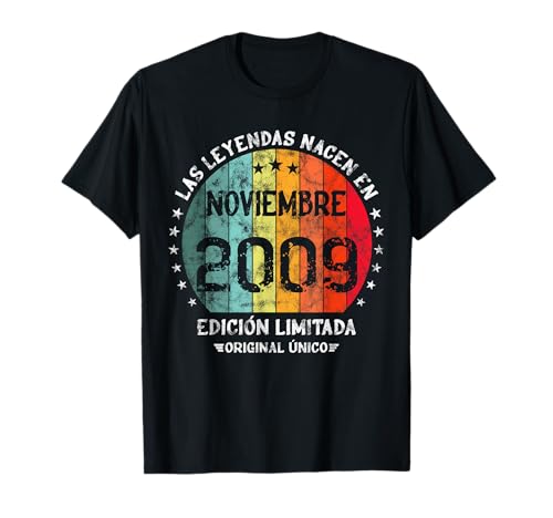 Comprar Las Leyendas Nacen En Noviembre 2009 Edición Limitada Retro Camiseta Cumpleaños Top Precio 2025 | regaloscumple.com