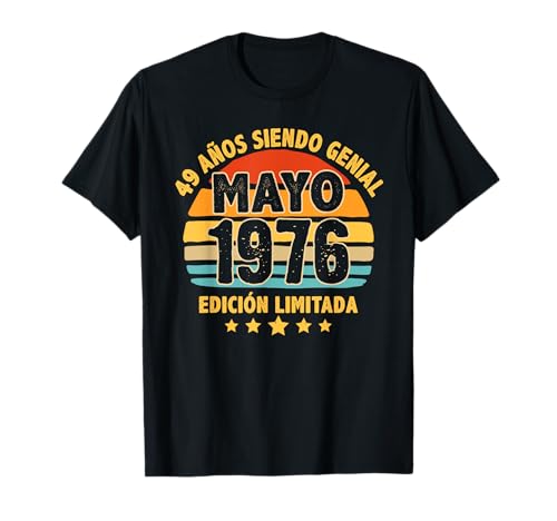 Consigue ahora Mayo 1976 49 Cumpleaños Años Hombre Cumpleaños Regalo Mayo 1976 Camiseta Ofertas 2025 | regaloscumple.com