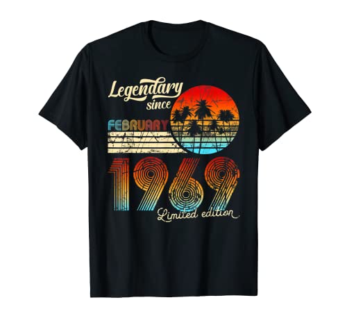 Comprar Legendario cumpleaños desde febrero Navidad 1969 Regalo. Camiseta Ofertas 2024 | regaloscumple.com