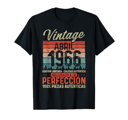 Comprar Abril 1966 Promoción Vintage Regalo 58 Años Cumpleaños Hombre Camiseta Rebajas 2025 | regaloscumple.com