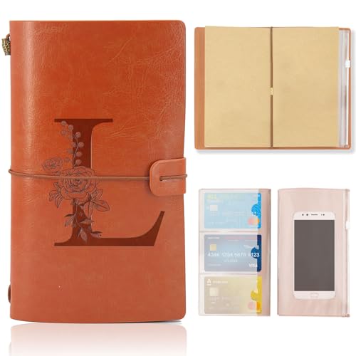 Comprar Diario Viaje con BlackFriday inicial Cuaderno Cuero Cuaderno Recargable Bloc Notas Diario Personal para Hija Niña Mujeres Amigas Profesores San Valentín Cumpleaños Graduación Día la Madre(L) Rebajas 2024 | regaloscumple.com