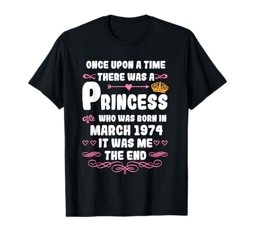 Comprar Navidad Había una vez una princesa. Marzo 1974 Cumpleaños Camiseta Rebajas 2024 | regaloscumple.com