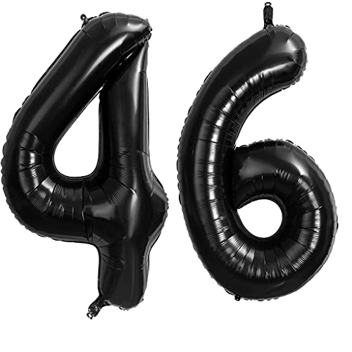 Consigue ahora Foil Globo Número 46 Negros Globo Número 46 Negros 100cm Gigante Globos Cumpleaños Ideas para regalar Numeros 46 Negros Helio numero 46 globo cumpleaños 46 años Decoración 46 Cumpleaños para Fiestas Mujer Rebajas 2025 | regaloscumple.com