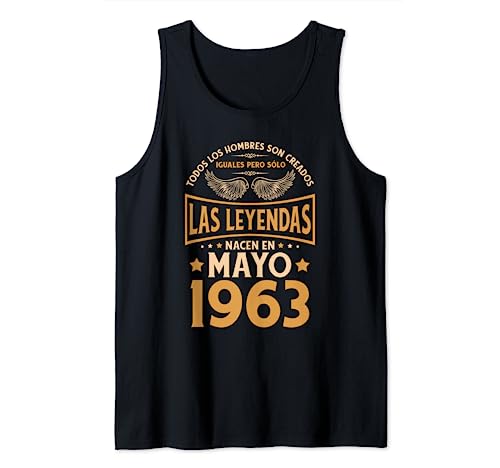 Comprar BlackFriday Cumpleaños Hombre Regalos Las Leyendas Mayo 1963 Camiseta sin Mangas Rebajas 2024 | regaloscumple.com