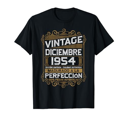 Oferta Diciembre Vintage 70 Cumpleaños Camiseta