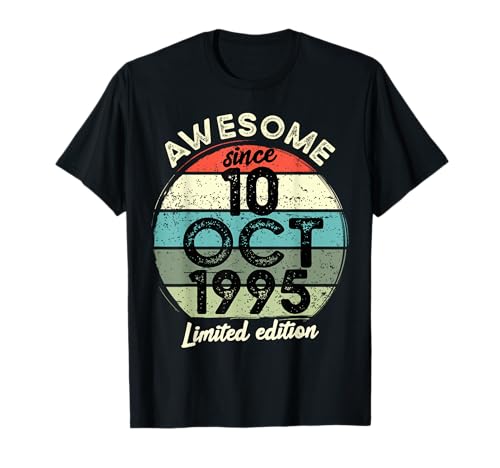 Consigue ahora 10 octubre Regalos 1995 30 cumpleaños 30 años 2025 Cumpleaños Camiseta Top Precio 2025 | regaloscumple.com