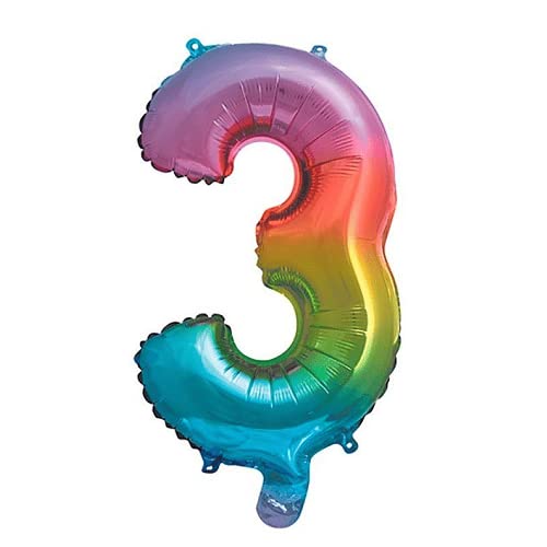 Consigue ahora CABLEPELADO - Globo numero cumpleaños - 45 cm Catálogo - eventos - photocall - decoracion - Multicolor (numero 3) Ofertas 2025 | regaloscumple.com