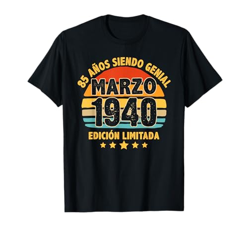 Comprar Marzo 1940 85 Años Hombre Cumpleaños Regalo Navidad Marzo 1940 Camiseta Top Precio 2024 | regaloscumple.com