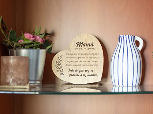 Oferta Flash CONTRAXT Tarjeta regalo Dia   la Madre madera. Regalo original Postal cumpleaños  Que regalar a una madre Felicitacion feliz día   la madre.